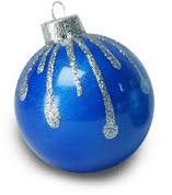 blue christmas ball