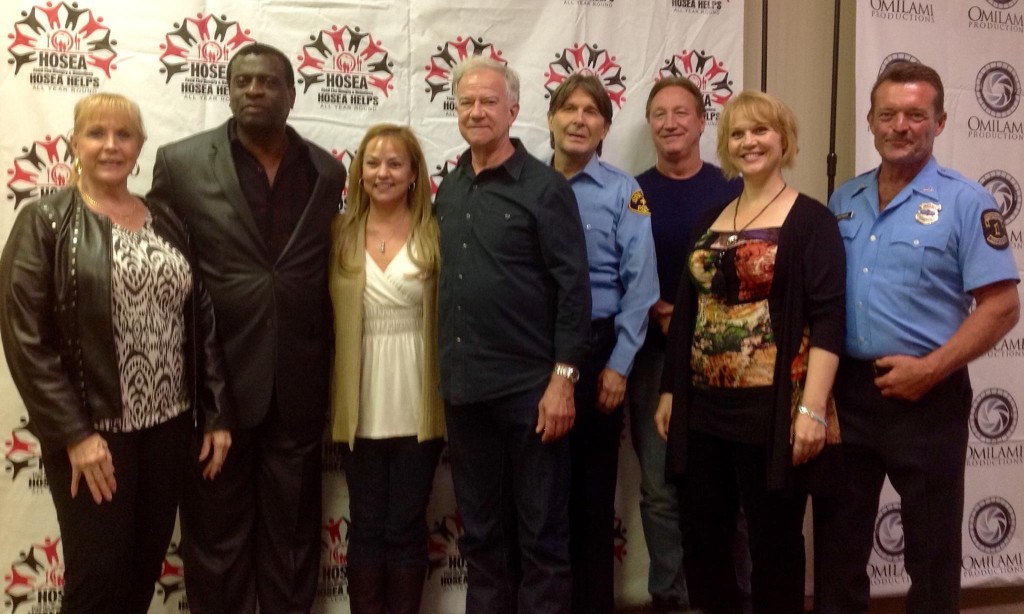 Former cast members of  â€œIn the Heat of the Nightâ€ cast pause for one last group photo at the end of a 12-hour day of sharing with fans in Covington, Ga. From left, Dee Shaw, Afemo Omilami, Sharon Pratt, Wilbur Fitzgerald, Randall Franks, Alan Autry, Maureen Dowdell and John Webb. (Photo: Randall Franks Media)