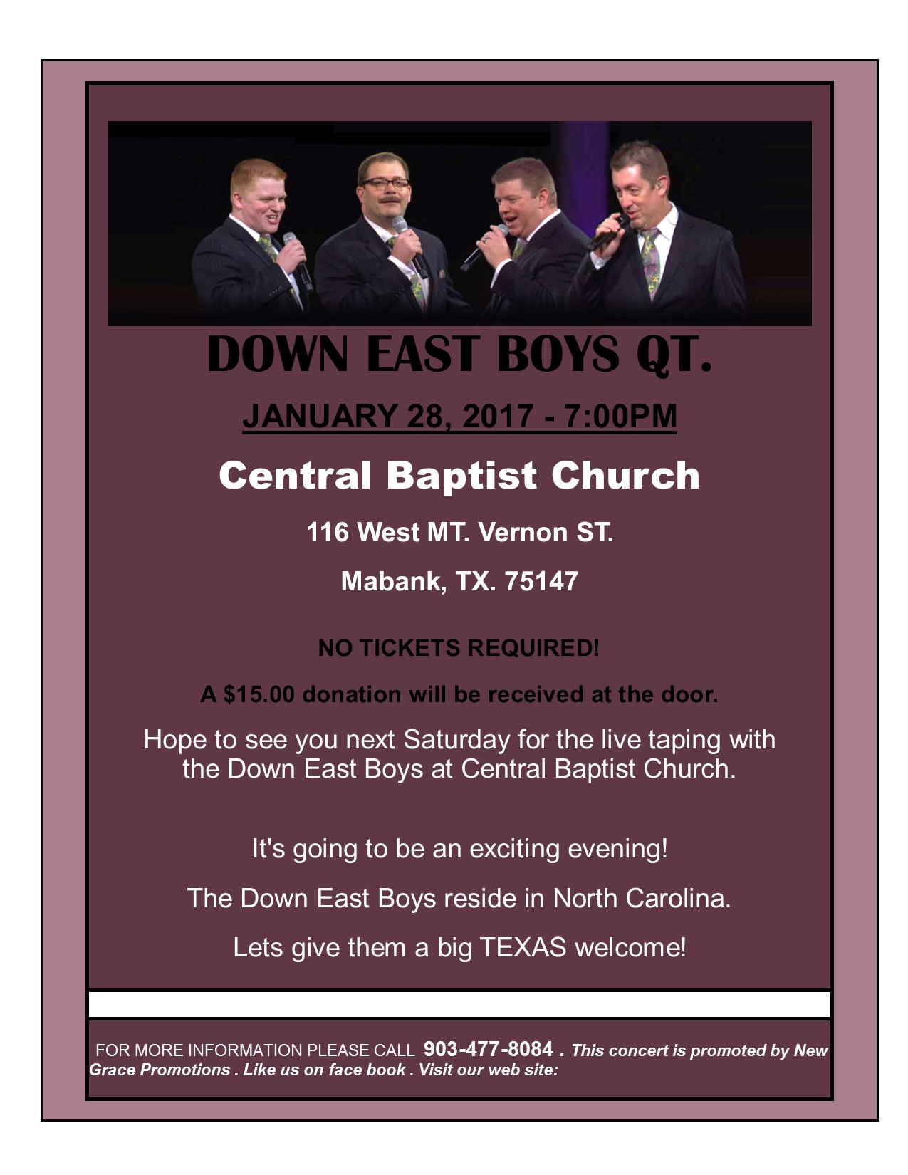 DOWN EAST BOYS QT. JANUARY 28