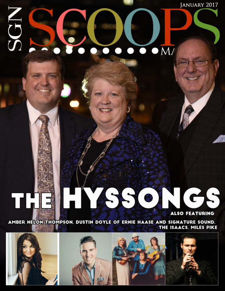 Hyssongs on cover of January 2017 SGNScoops
