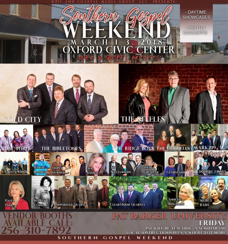 Southern Gospel Weekend Lineup Growingâ€¦.