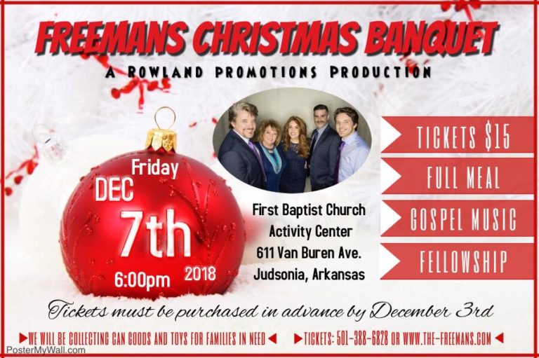 Rowland Promotions Presents The 8th Annual Freemans Christmas Banquet