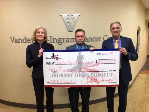  THE JOURNEY HOME PROJECT DONATES $50,000 TO VANDERBILT-INGRAM CANCER CENTER TO AID US MILITARY VETS BATTLING CANCER