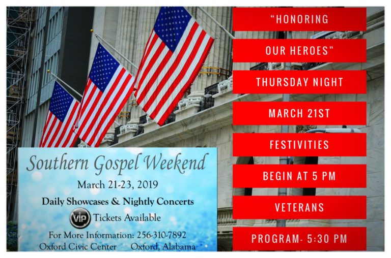 Southern Gospel Weekend To Kickoff With â€œHeroes Nightâ€